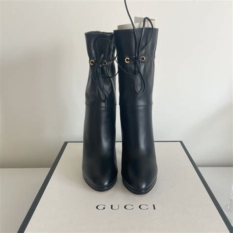 gucci nappa charlotte boots|GUCCI Nappa Charlotte Riding Boots 38.5 Black .